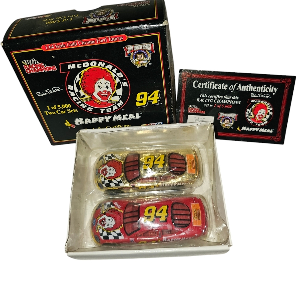 NASCAR 1998 Racing Champions McDonald's Racing Team #94 Bill Elliott Set of 2
